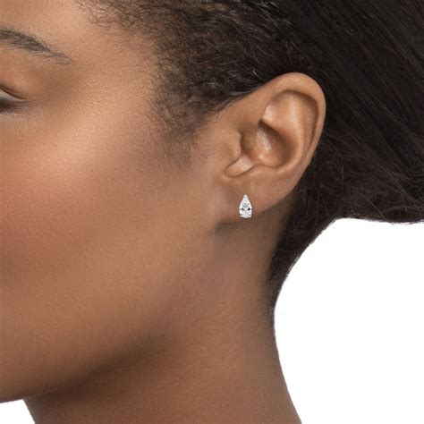 Lab Created Pear Diamond Studs Brilliant Earth