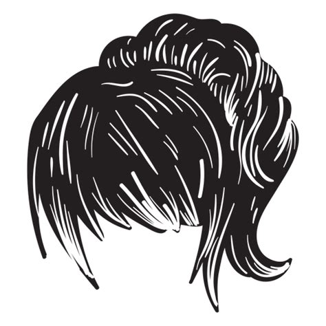 Design Png E Svg De Ícone De Cabelo Com Rabo De Cavalo De Mulher Para