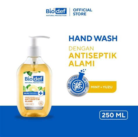 Promo Biodef Natural Protection Mint Yuzu Hand Wash Botol Ml