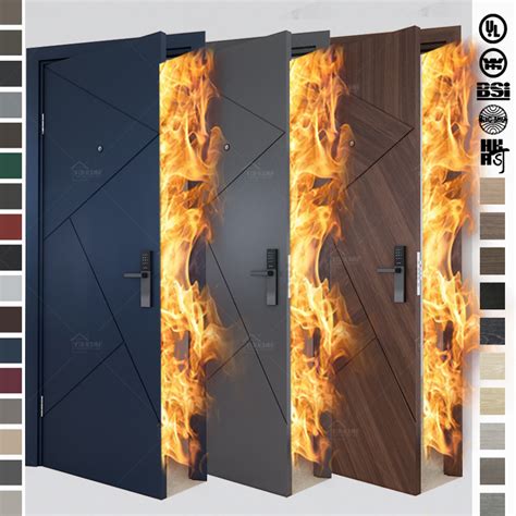 Foshan Yohome Latest Plywood Door Design Single Fire Door UL Certified