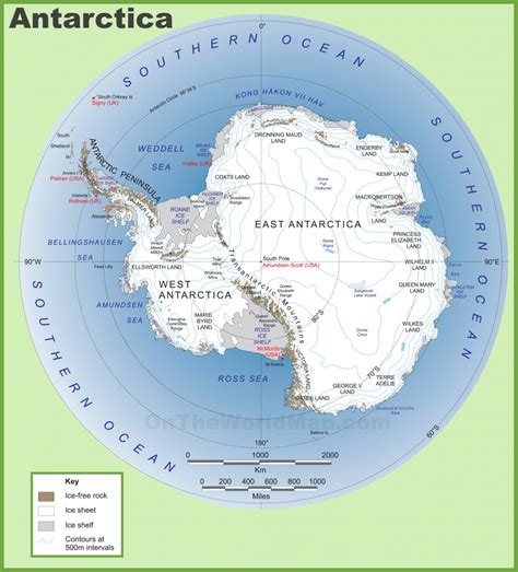 Printable Map Of Antarctica - Printable Maps