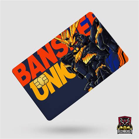 M Gundam Mecha Atm Debit Credit Beep Card Skin Vinyl Sticker Techbeast