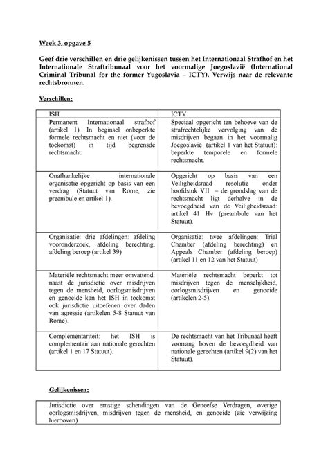 Werkgroep Uitwerkingen Straf En Strafprocesrecht Week Opgave