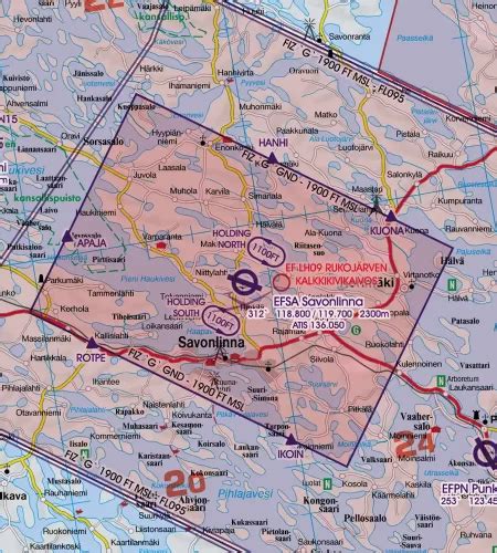 Finnland Zentrum VFR ICAO Karte 2024 Luftfahrtkarte