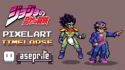 Jotaro Kujo Pixel Art Timelapse YouTube