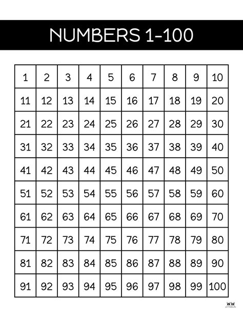 Hundreds Charts 25 Free Printables Printabulk