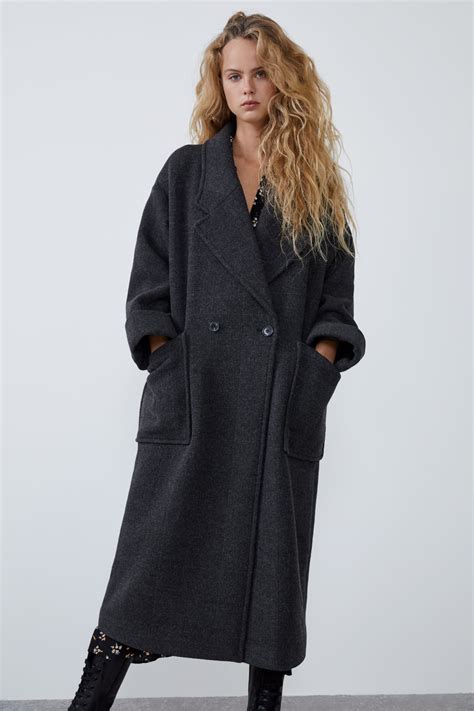 Oversized Maxi Jas Mantels Jassen En Jacks Dames Zara Nederland Maxi Coat Oversized Coat