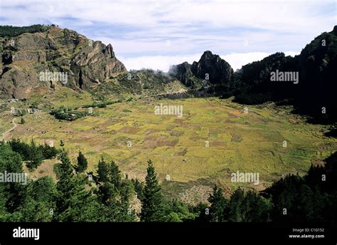 Cape Verde, Santo Antao Island, volcano crater Stock Photo - Alamy