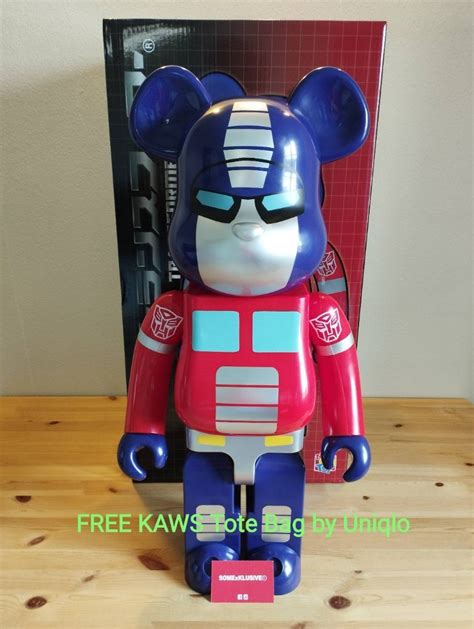 Bearbrick Transformers Optimus Prime 1000 FREE Kaws Tote Bag Hobbies