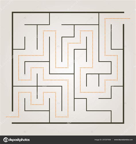 Simple Maze Path Solution Stock Vector By ©vtorous 207207508