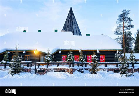 Santa Claus Village at Finnish Lapland Scandinavia new Stock Photo - Alamy