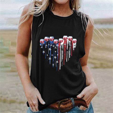 Huge Memorial Day Savings Pitauce Tank Top For Women American Flag