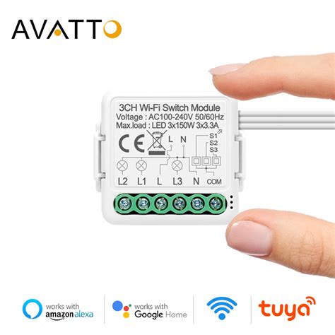 Avatto Mini Interruptor Wifi Inteligente Diy Gang Way