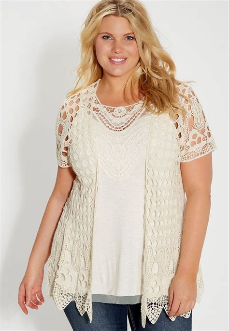 Plus Size Open Crocheted Cardigan Maurices Plus Size Plus Size Fashion For Women Plus Size