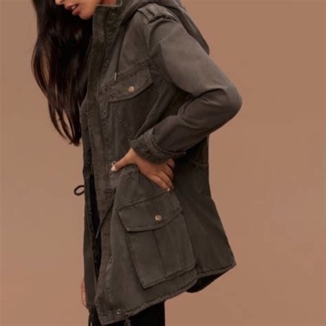 Aritzia Talula Trooper Grey Anorak Jacket Xs Gem