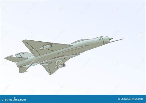 Mikoyan Gurevich Mig 21 Vector Drawing Of Supersonic Interceptor