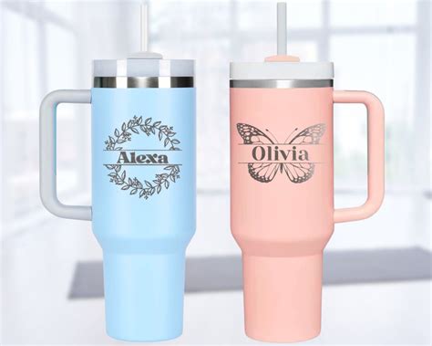 Personalized Tumbler 40 Oz With Handle Stainless Steel Cup Metal Cup