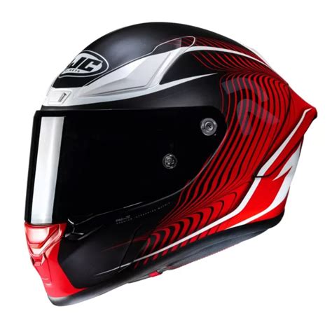 Hjc Rpha Lovis Black Red Fim Approved Full Face Motorcycle Helmet