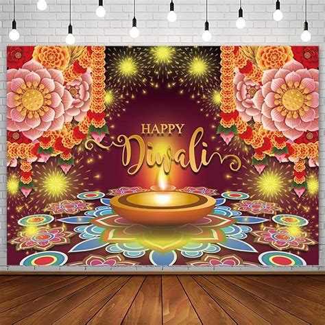 Amazon AIBIIN 7x5ft Happy Diwali Backdrop India Light Festival