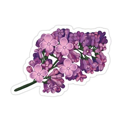 Lilac Sticker For Sale By Loretaaa Pegatinas Lila Disenos De Unas