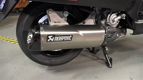 New Redesigned Akrapovic Exhaust For Vespa GTS YouTube