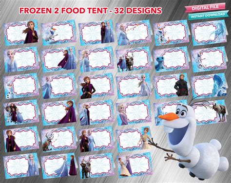 Free Frozen Printables Food Labels