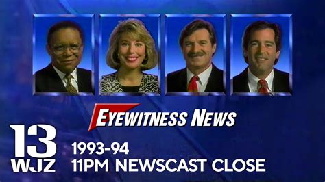 WJZ TV Baltimore Eyewitness News At Eleven Close 1993 1994 WJZ