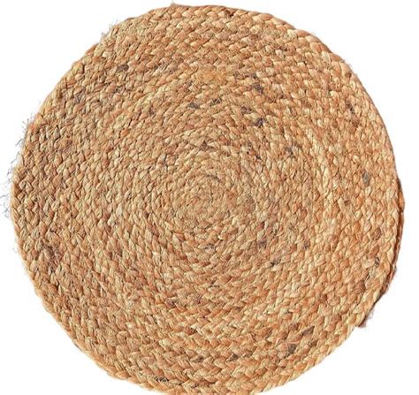 Light Brown Knitted Hand Braided Round Jute Rug For Home At Rs 52 Sq