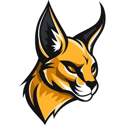 Powerful Caracal Mascot Logo With Fierce Expression Premium AI