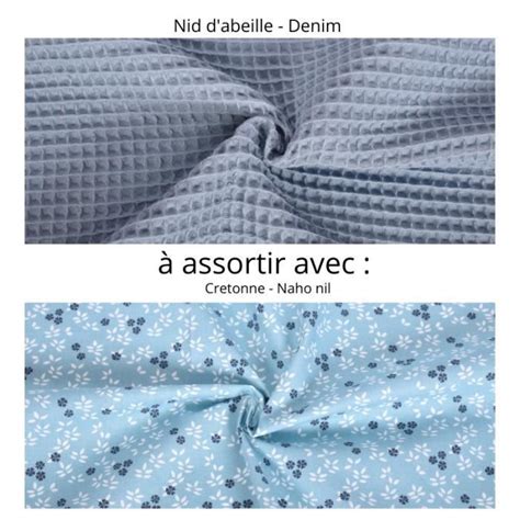 Cheval Blanc Tissus Tissu Nid D Abeille Au Metre Denim