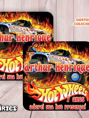 Tag Agradecimento Hot Wheels Elo Produtos Especiais