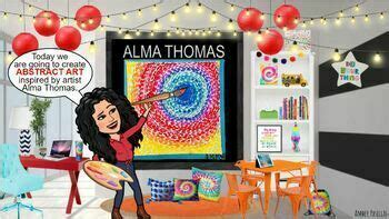 ALMA THOMAS art lesson, editable slideshow by Art by Amber3 | TPT