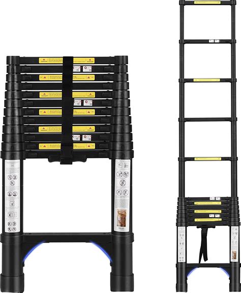 Feete Ft Telescoping Ladder Aluminum Lightweight Extension Ladder