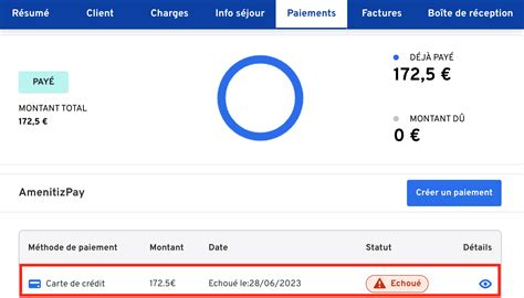 Que faire si un paiement a échoué ou n a pas été saisi Amenitiz