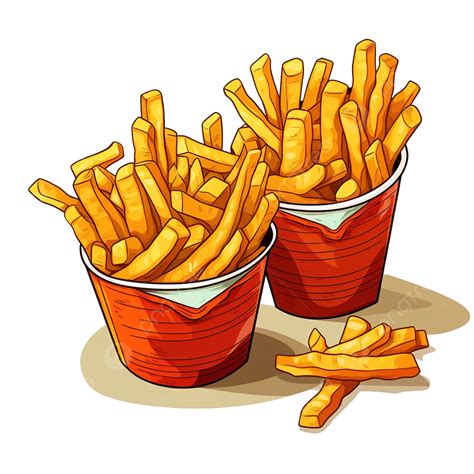 Desenhos Animados De Fast Food De Batatas Fritas Png Salgadinhos