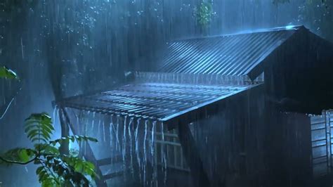 Fall Into Sleep In Under Minutes With Heavy Rain Thunder On A Metal