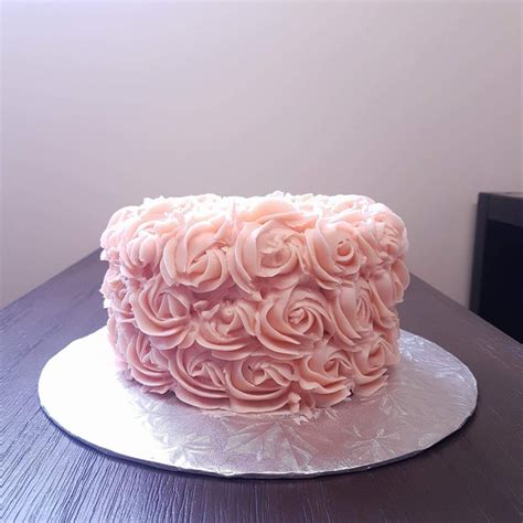 Light Pink Rosette Cake Pink Rosette Cake Light Pink Rosette Cake 15th Birthday Cakes