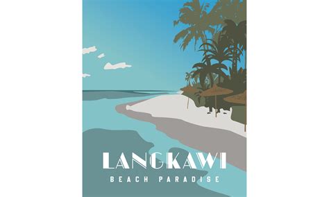 Langkawi Tropical Vintage Poster Graphic By Poster Boutique Creative