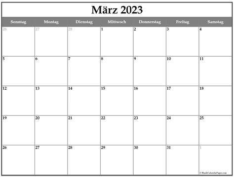 März 2023 kalender auf Deutsch kalender 2023