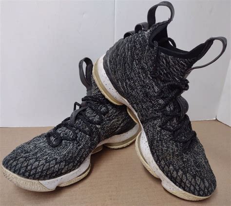 Nike Lebron 15 Ashes Black White Oreo 897648 002 Men S Size 9 5 Ebay