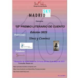 X Certamen Literario De Cuentos Madrid Sky