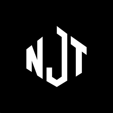 Diseño De Logotipo De Letra Njt Con Forma De Polígono Njt Polígono Y