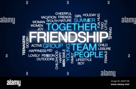 Friendship animated word cloud, text design animation Stock Video ...