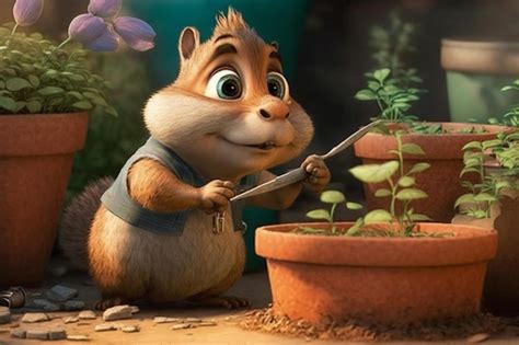 Premium AI Image | A cartoon scene from the movie alvin and the chipmunks.