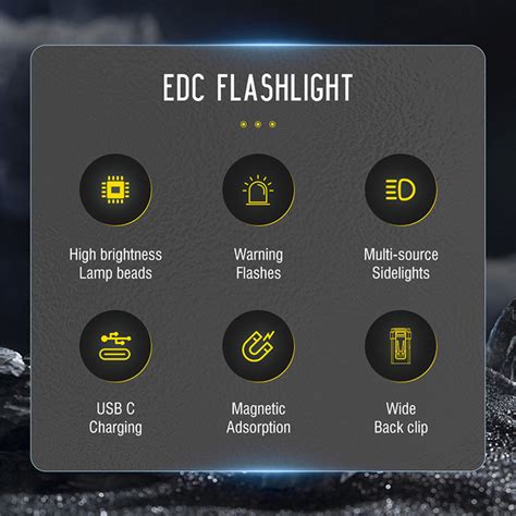 Boruit V7 900 Lm Rechargeable Mini Keychain Flashlight Multifunction ...