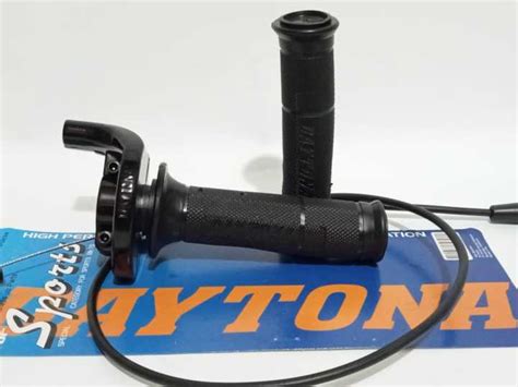 Gas Spontan Daytona Polos Black Universal Motor Bebek Gigi Lazada