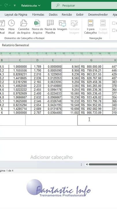 Como Inserir Número De Páginas No Excel Youtube