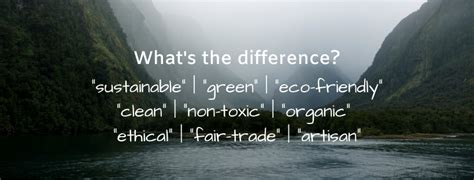 Sustainable Green Eco Friendly Ethical What Is The Difference