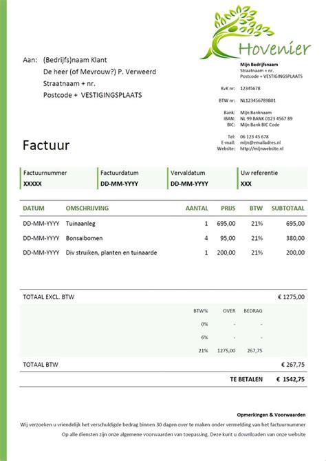 Gratis Factuur Voorbeelden Zo Moet Je Factuur Eruit Zien