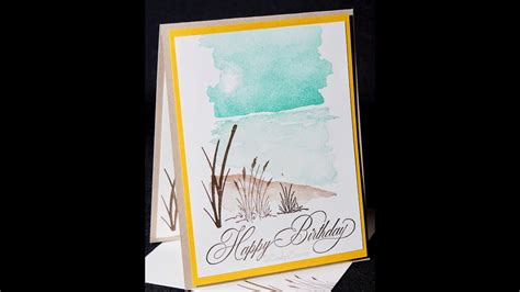 Masculine Birthday Card Using Stampin Up Oceanfront Stamp Set Youtube